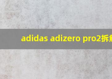 adidas adizero pro2拆解